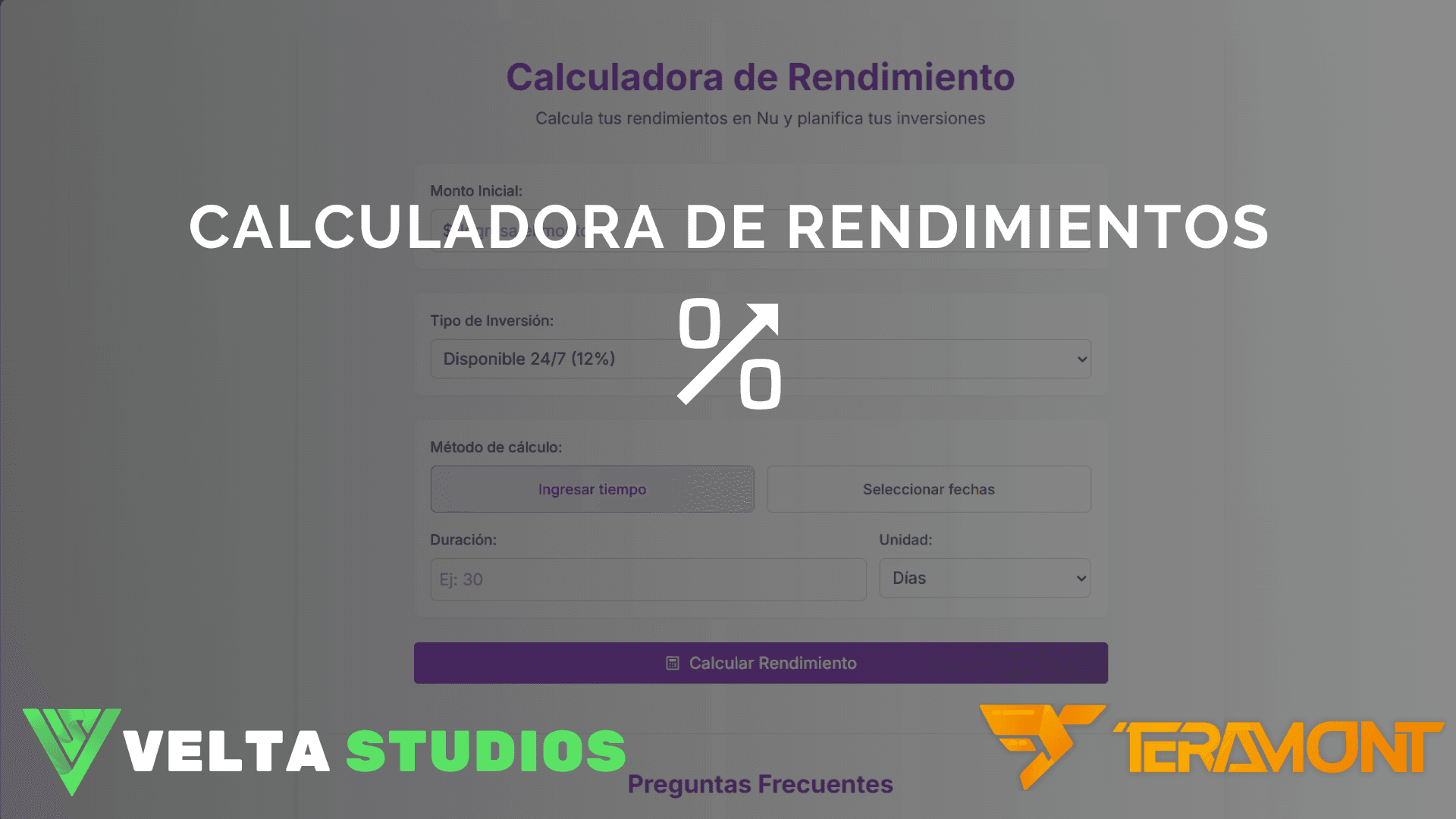 Calculadora de rendimientos NU - Proyecto de Mizael Segovia